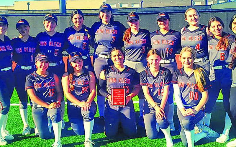 VVISD photo Lady Leps Varsity softball took 2nd place in the Palacios Tournament Feb. 24. The only loss they took was against Brazosport this morning 3-2. They finished the day beating Palacios 4-2. Serenity Suarez was voted All Tournament by her team and coaches.