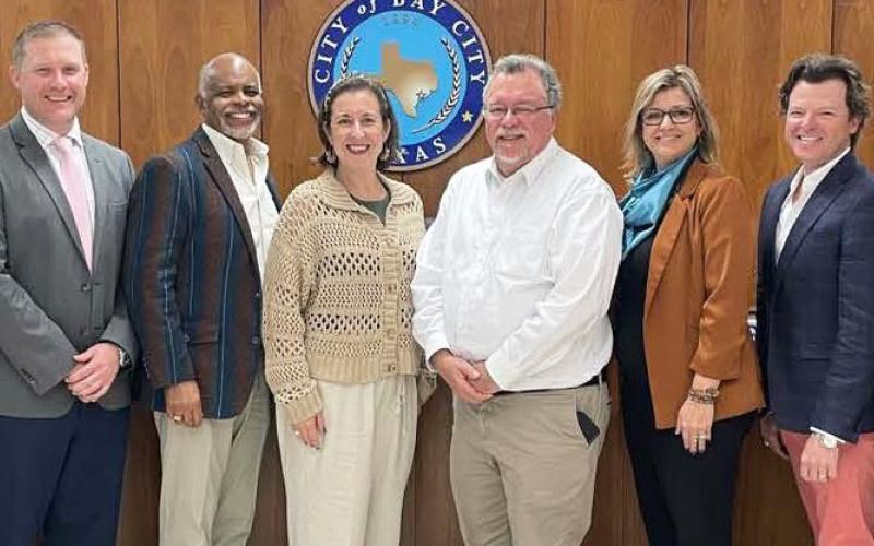 Contributed photo City Council highlighted Bay City Community Development Corporation Executive Director Jessica Russell for receiving the Texas Economic Development Council's "Economic Excellence Recognition" award during their meeting Feb. 27. Council also, recognized Matagorda County Economic Development Corporation Executive Director Mike Ferdinand for his contributions and efforts.
