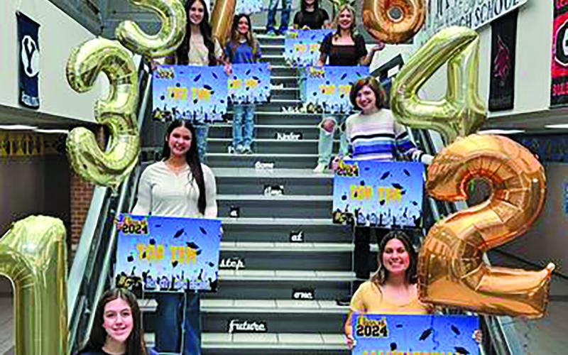 Contributed photo The BCHS Class of 2024 Top Ten include: Valedictorian - Anne I; Salutatorian - Isabelle V; 3 - Danielle C; 4 - Sydney H; 5 - Megan M; 6 - Sierra F; 7 - Alyssa C; 8 - Alizia G; 9 - Isabella P; 10 - Paolo G