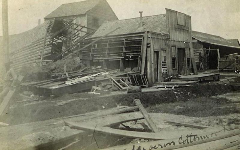 Courtesy of Matagorda County Museum Believed to be the Alamo Lumber Company at its present location.