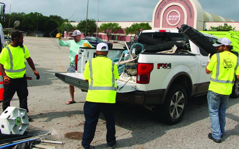 Sentinel Photo/Mike Reddell The WCA-sponsored annual City of Bay City “Spring Clean-up” was Saturday, April 27, at the WCJC Parking Lot, 4000 Ave. F.
