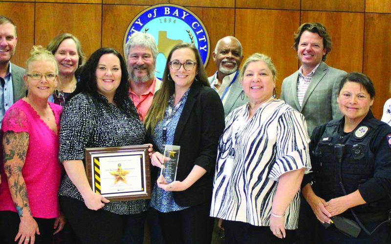 Sentinel Photo/Jessica Shepard Bay City Municipal Court was recognized for receiving the 2024 MTSI Traffic Safety Award for low-volume courts at the city council meeting on April 23. This award is given to Municipal Courts for their efforts in traffic safety initiatives in their communities.