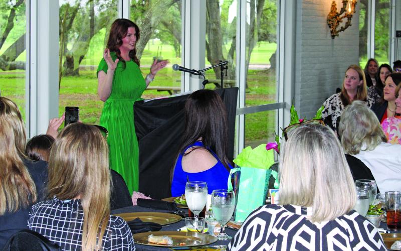Sentinel Photo/Jessica Shepard Highly Innovative Fuel (HIF) Chief Operations Officer Brooke Vandygriff spoke at the Women in Touch Initiative’s luncheon April 24. Vandygriff encouraged audience members to say 'yes' to new experiences.