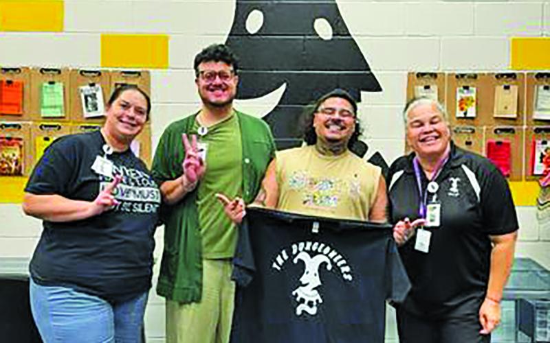 Courtesy photo BCHS Dungeoneers were thrilled recently to welcome That Mexican OT to our crew as an honorary Dungeoneer. His journey from Bay City, to the top of the charts is inspiring!  Dungeoneers thanked Mexican OT, for giving back to your hometown community and showing us what it means to represent with pride and heart.