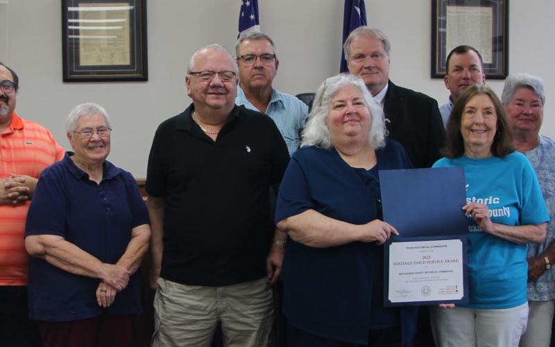 Courtesy photo/Amanda Campos Members of Matagorda County Historical Commission (MCHC) were recognized for receiving the Texas Historical Commission’s Distinguish Service Award by Commissioners Court at its meeting Monday, Aug. 26.