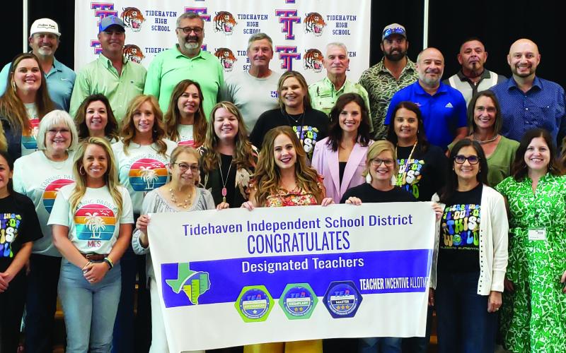 Sentinel Photo/Jessica Shepard Tidehaven ISD recognized 18 teachers with the "Teacher Incentive Allotment" program during the regular school board meeting on Monday, Aug. 12.