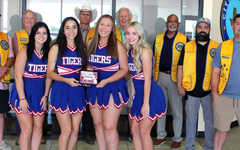 Sentinel Photo/Jessica Shepard Tidehaven High School football and cheer took second place in the marching division.