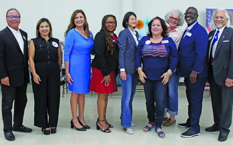 Sentinel Photo/Jessica Shepard Ten Democratic candidates were present for the Democratic Rally and Meet the Candidates at the Knight of Columbus Hall Thursday, Sept. 26.