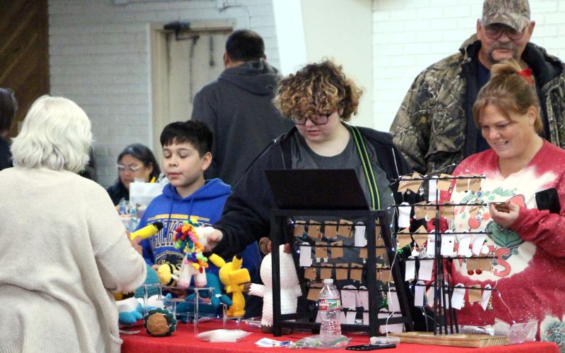Sentinel photo/Jessica Shepard Franternal Order of Eagles’ Christmas Market on Saturday Dec. 7 drew an impressive crowd of holicay shoppers