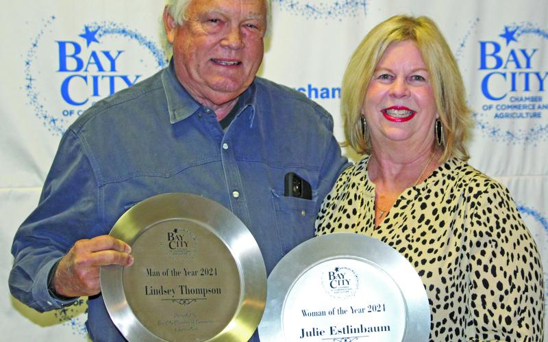 Bay City Chamber honorees Lindsey Thompson and Julie Estlinbaum Sentinel Photo/Jessica Shepard