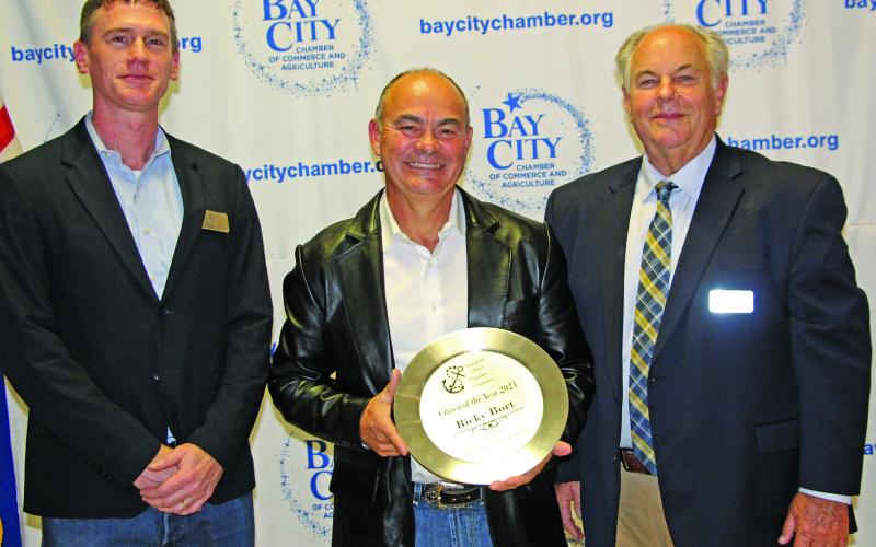 Sentinel Photo/Jessica Shepard Sargent Person of the Year Ricky Bort, with Gullett and Dickerson.