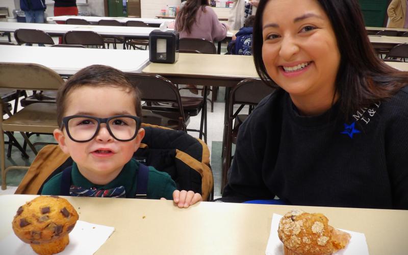 Courtesy photo 'Muffins with Mom' was recently held to kick off Holy Cross Catholic School's 'Catholic Schools Week.' What a treat it was in more ways than one.