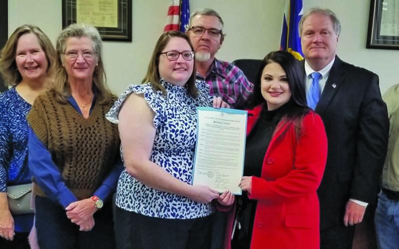 Sentinel Photo/Mike Reddell Commissioners Court approved a resolution Monday for the county to become Birding Capital of Texas.