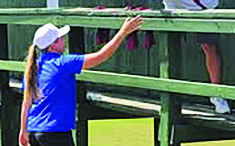 BCHS girls golfer Tanna Fair placed second individually at the district preview tournament at the Rio Colorado Golf Course Thursday, March 20. She shot a personal best of 82, improving her personal best by 10 strokes. The girls team completed the day with a cumulative score of 431 (the lowest total for Bay City in over a decade). Contributed photo
