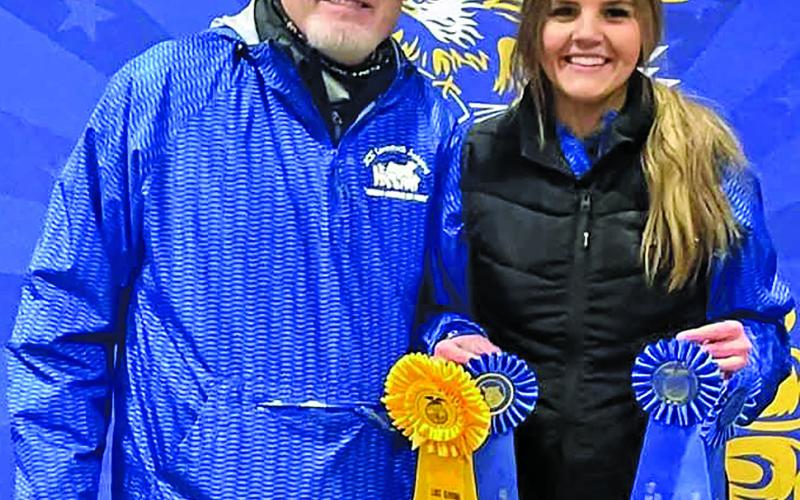 Van Vleck Junior High student Laynee Matchett competed at the San Antonio Livestock Show this past weekend in the Livestock Judging Contest. She worked hard and represented Van Vleck Junior FFA and earned the following. East Central FFA Livestock Judging Competiton (77 junior contestants): 3rd in goats; 3rd in sheep; 10th in pigs; 2nd in class questions; 4th place overall San Antonio Livestock Show (133 Junior FFA contestants): 4th Place Overall Contributed photo