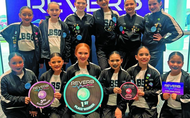 Photo courtesy of Lynn Bates School of Dance The dancers of Lynn Bates School of Dance made an impressive debut at their first competition in Katy recently. Back row: Natasha Ochoa, Eleanor Folmar, Dakota Patton, Kenzie Zamora, Lilly Oltz, Alannah Wolfe. Front Row: Miyah Brown, Kamryn Ramirez, Ryleigh Siptak, Lily Morales, Laila Amezquita, Kendra Sierra.