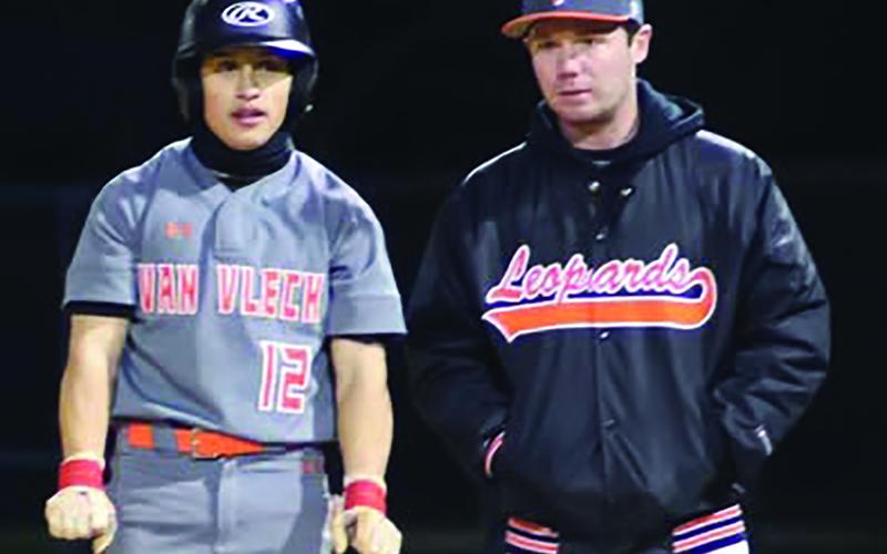 Contributed photo Van Vleck completes the tournament sweep of the Rice Consolidated Tournament with a 15-1 victory against the Victoria Cobras to extend their winning streak back to 4 straight. Leopards will next be in action at home next Friday, March 14, in a big non-district matchup vs New Waverly