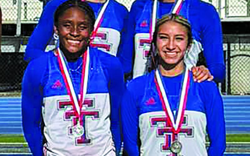 The following athletes will advance to the Regional Track Meet: Mary Johnson - High Jump, Long Jump, 100m, 200m; 4x200 Relay, Naomi Alameda, Maleah Galvan, Adrianna Aboytes, Mary Johnson; Alt: Katy Kelley, Naomi Aboytes, Eliyah Martinez Courtesy photo