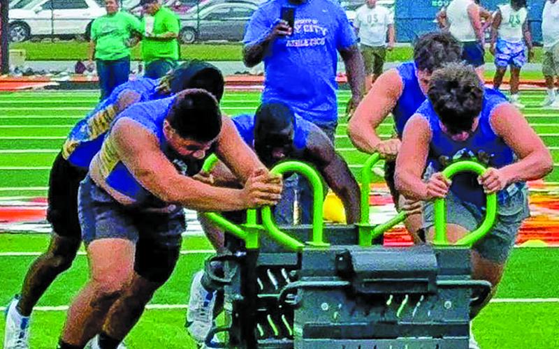 BCISD photo The Blackcats competed in the Lone Star Lineman Challenge Saturday morning and received 2nd and 3rd Place