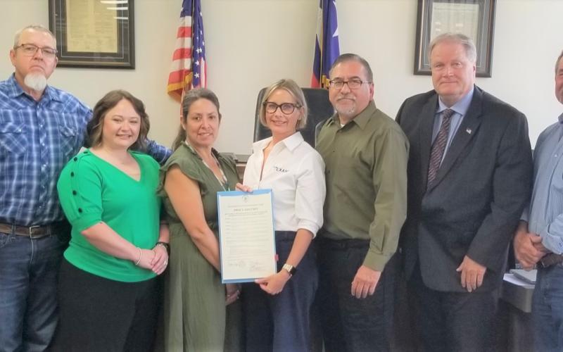Sentinel Photo/Mike Reddell Matagorda County Commissioners Court proclaimed Mental Health Month at its May 19 meeting.