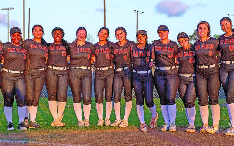 VVISD photo The Van Vleck softball team defeated Trinity 7-0 last week to become 2025 Bi-District Champions.