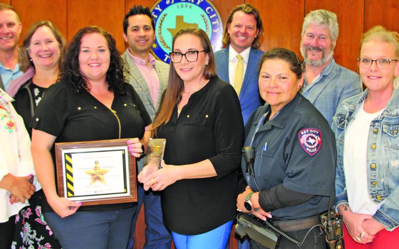 Sentinel Photo/Mike Reddell The Municipal Traffic Safety Initiatives Award was presented to Bay City Municipal Court for their exemplary efforts in traffic safety in 2024 for the fourth consecutive year - 1 of 26 Municipal Courts in Texas to receive this award.