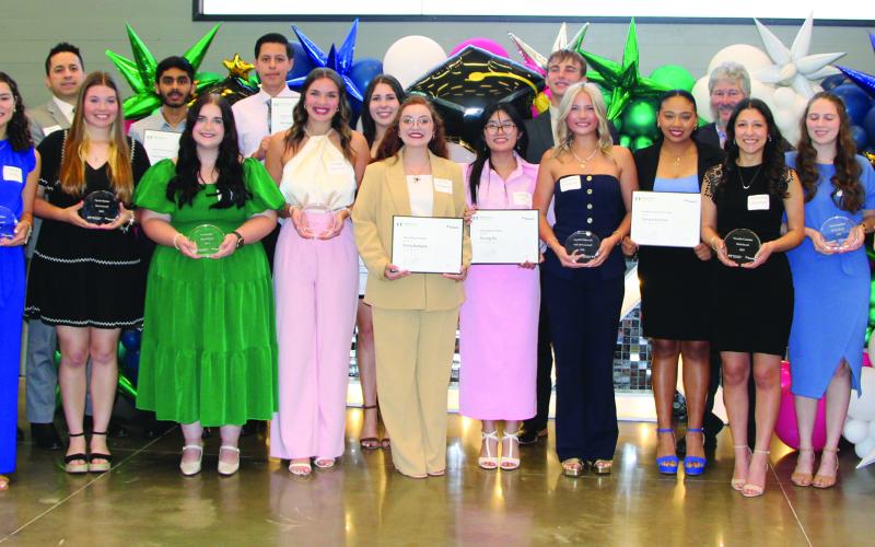 Sentinel Photo/ Mike Reddell Tenaris scholarship winners join with Tenaris officials, elected officials and friends at the Tenaris scholarship ceremony last week.