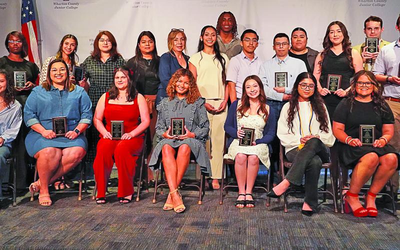 WCJC photo Wharton County Junior College students recently received outstanding achievement awards in seven fields of study: Allied Health, Communication and Fine Arts, Life Sciences, Math and Physical Sciences, Social and Behavior Sciences, Technology and Business, and Vocational Sciences.