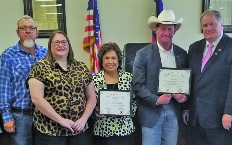Sentinel Photo/Mike Reddell Commissioners Court approved a state Senate Resolution designating Matagorda County as the Official Birding Capital of Texas at the court’s meeting June 9.