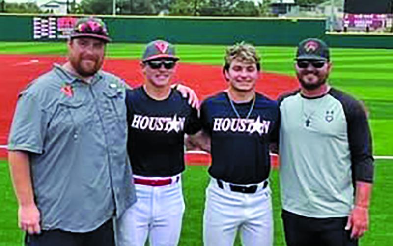 Contributed photo JT Corenfield and Wade Hutson wore their Van Vleck hats for the last time in a ball game Tuesday, June 3, as they were selected to participate in the Houston Area Baseball Allstar game. Van Vleck ISD officials noted their pride that all these young men have given to our program and community over the years. “What a great way for these two men to finish their careers as 2 of the best players the Houston area has to offer!”