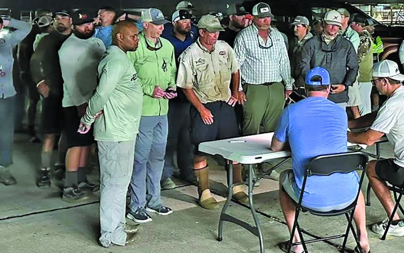 Texas Trio Classic photo Fishing teams check in Saturday for last weekend’s Texas Trio Classic fishing tournament at Matagorda Harbor.