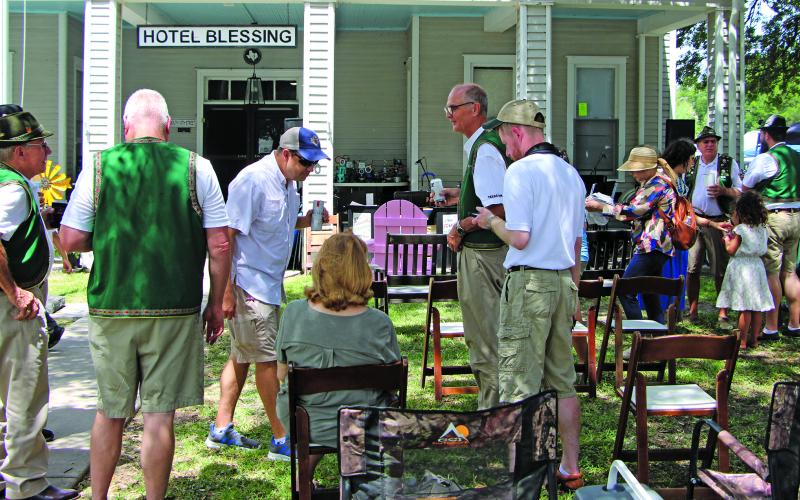 Sentinel Photo/Jessica Shepard Below, the crowd assembled for the much-anticipated auction that benefits the hotel.
