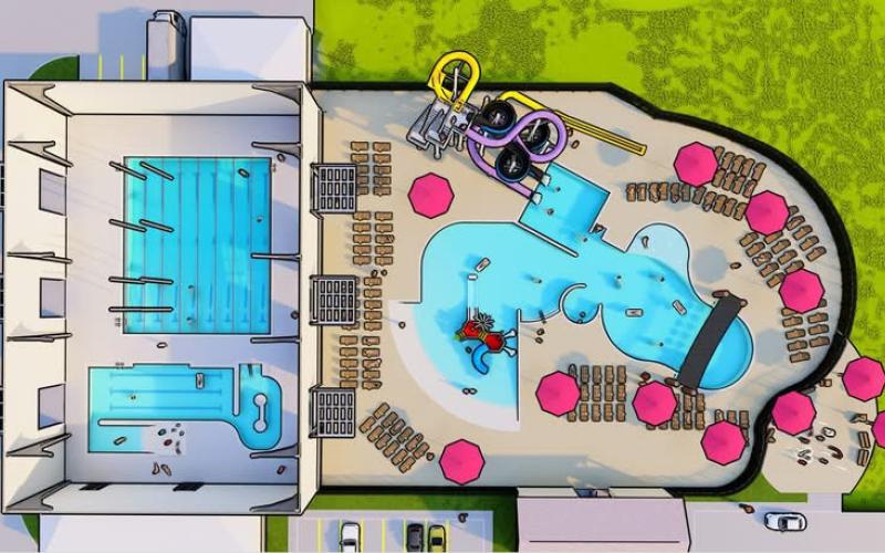 Contributed Photo Projected layout for Matagorda County Regional Aquatics Center