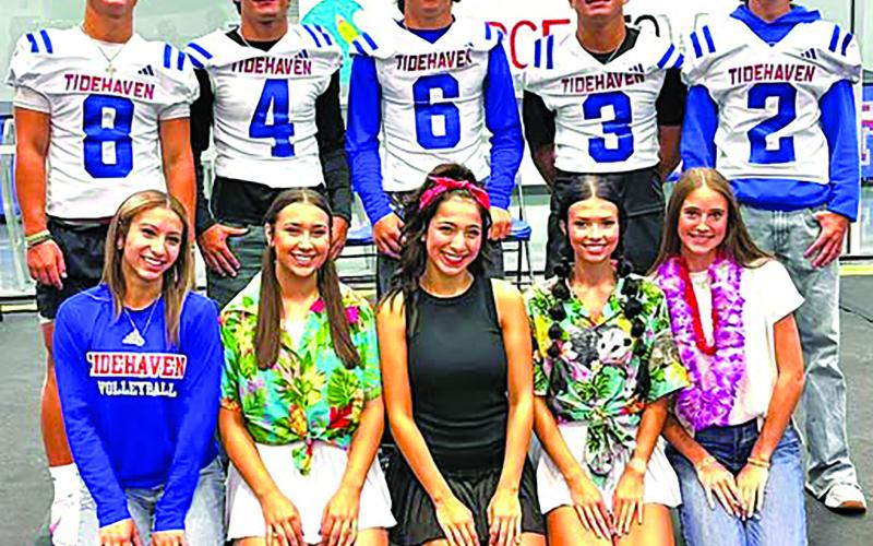 Tidehaven photo   Tidehaven Homecoming will be Sept. 12. The Homecoming nominees are: front row, from left, Naomi Alameda, Erin Perez, Lylah Quintanilla, Savannah Remmy, Katy Kelly; back row, from left, Kale Russell, Boogie Galvan, Bryce Sliva, TJ Galvan, and Gabe Simpson.