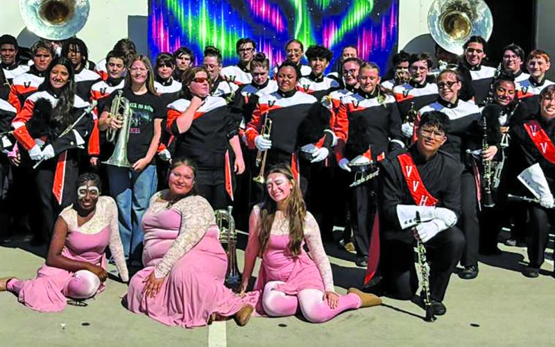 Courtesy photo Van Vleck High School Mighty Leopard Band students recently earned straight 1 superior ratings and the Sweepstakes award at contest.