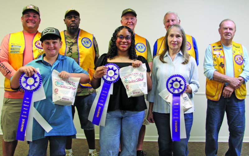 Sentinel Photo/Mike Reddell 2025 Rice Dish Roundup Grand Champion winners were chosen from each respective age division on Tuesday, Oct. 14. From left are Robert Porter, Nevaeh Mangum, and B. Trevino. Not pictured is Cora Romine.