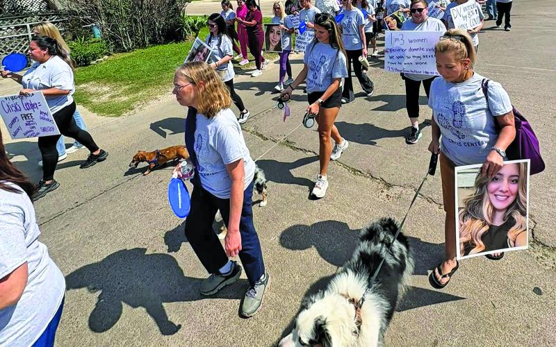 Courtesy photo The Crisis Center expressed gratitude to everyone who took part in last week’s  Walk a Mile in Their Shoes in Bay City. Crisis Center officials said those in the walk helped remind survivors that they are not alone and that our community stands united against domestic violence.
