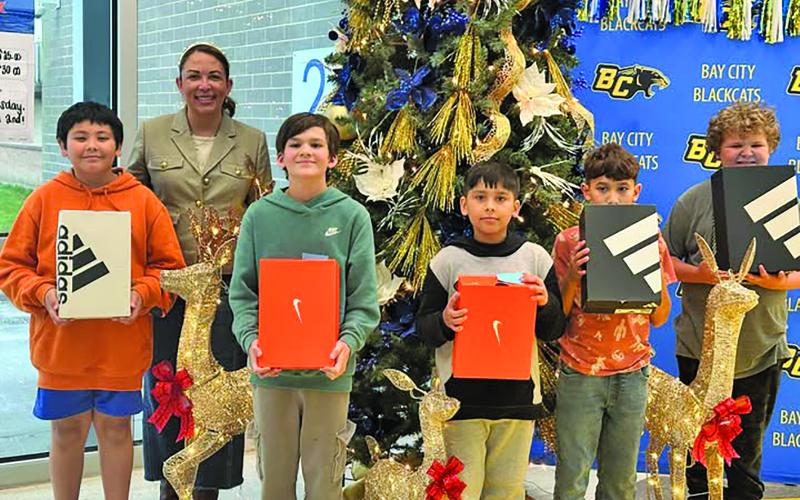 Rack Room Shoes invited Tenie Holmes Elementary School to join their Shoes That Fit program this school year. This program partners local Rack Room stores with local schools to provide brand-new shoes to students in need. The Bay City store will fundraise throughout the year, and those donations will be turned into gift cards that allow our campus staff to select shoes for students who need them most. Contributed photo