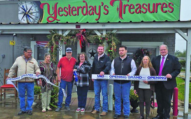 Contributed photo A recent ribbon cutting was held at Yesterday’s Treasures, a new antique shop in Bay City located at 1901 Avenue F. Owner is Whitney Crahen.