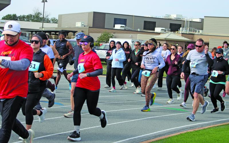Sentinel Photo/Jessica Shepard Van Vleck ISD’s 5K Run/Walk in support of Jacob “Goose” Guzman’s battle with cancer drew about 100 people Saturday, Jan. 10, at Van Vleck High School’s Burl McKinney Field. The event featured a “Kids Race” with the 5K Run/Walk following.