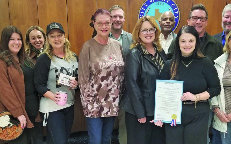 Sentinel Photo/Mike Reddell During the Jan. 27 City Council Meeting, Bay City Camofest was honored with two special proclamations: Celebrating the 10th Anniversary of the Wild Game and Wine Camofest! Thank you to everyone who has made this event a signature staple of our downtown. A special recognition for Alicia Waters, our former Main Street Program Manager. Alicia’s vision and hard work launched the very first Camofest, paving the way for a decade of success.