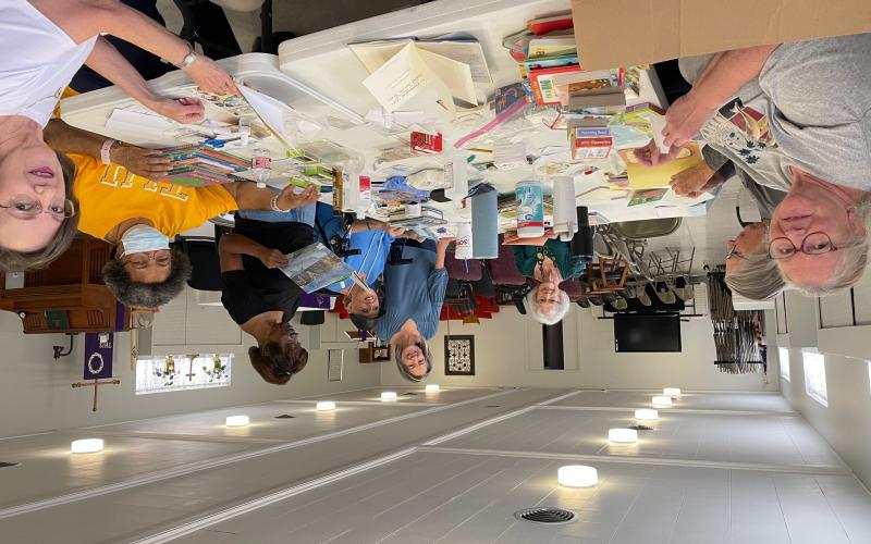 Matagorda County Retired Teachers Association (MCRTA) members clean gently used books and organize them along with the new books to be given to children in Matagorda County. Membership dues and donations pay for the cost of the books. The books are distributed to MRMC for newborns, to doctor’s offices, and at children’s events. The goal is to get a book in the hands of every child in Matagorda County. Barbara Gordon and Barbara Evanicky lead the Book Project. Contributed photo