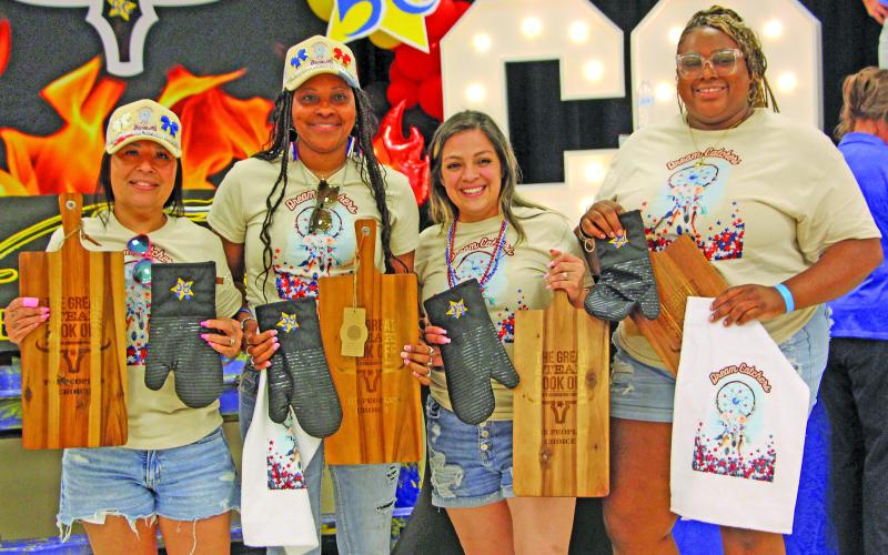 Sentinel Photo/Jessica Shepard Smoker’s Paradise cook team received “Reserve Champion Steak” recognition at BCISD Education Foundation’s Annual Great Steak Cook Off last Saturday.