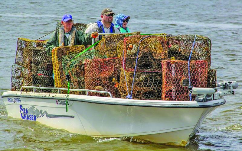 Contributed photo Texas Parks and Wildlife abandoned crab trap removal program with participation from the Matagorda Bay Foundation and LyondellBasell.
