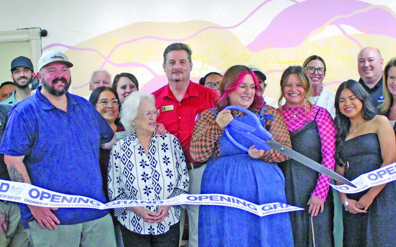 Sentinel Photo/Jessica Shepard The Collective Salon partnered with the Bay City Chamber of Commerce &amp; Agriculture for a grand opening ribbon-cutting ceremony on Friday, April 10. The salon is at 2303 Avenue F in Bay City.