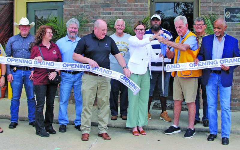 Sentinel photo by Mike Reddell The Bay City Chamber of Commerce held a Grand Reopening Ribbon Cutting for the Matagorda County Business Park located at 2001 Kilowatt Drive on April 10.