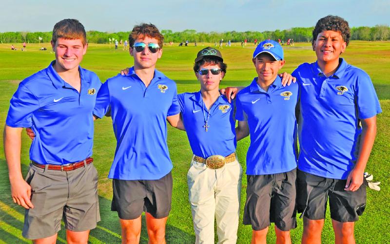 BCHS photo Bay City High School Boys Golf team member, from left are: Wyatt Salas, Ty Schneider, Jack Johnson, Jaycen Aguilar, &amp; Joseph Cisneros.
