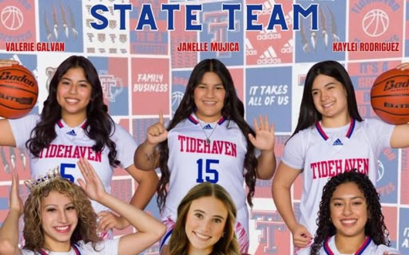 Contributed photo Tidehaven TABC (Texas Association of Basketball Coaches) Academic All State Team includes Valerie Galvan, Janelle Mujica, Kaylei Rodriguez, Naomi Alameda, Katie Kelley, and Sophia Garcia.
