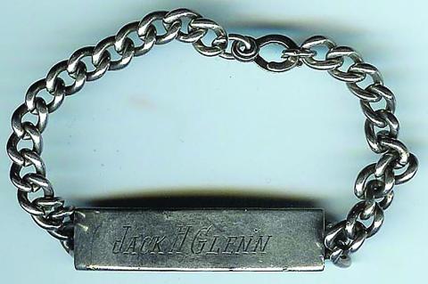 Matagorda County Museum photo/Jennifer Rodgers It took 71 years, but Jack Glenn’s bracelet found its way from where it was found in World War II near Klein Quenstedt, Germany, to the Matagorda County Museum in Bay City Jan. 13, 2015.