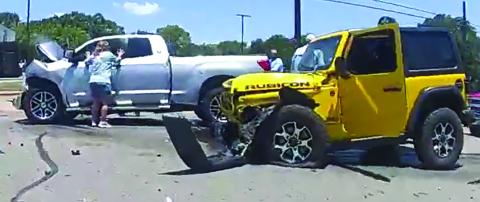 BCPD photo Wrecked vehicles from July 31 reckless driving incident.